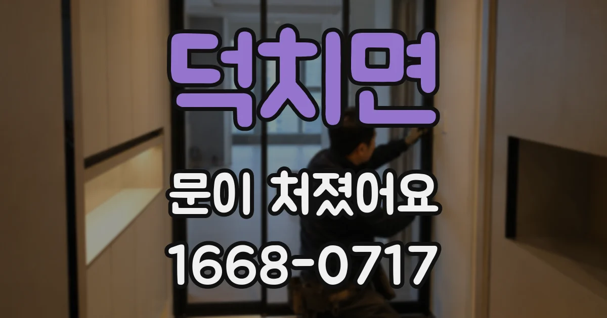 덕치면 문이 처졌어요