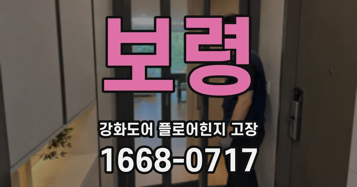 보령 강화도어 플로어힌지 고장
