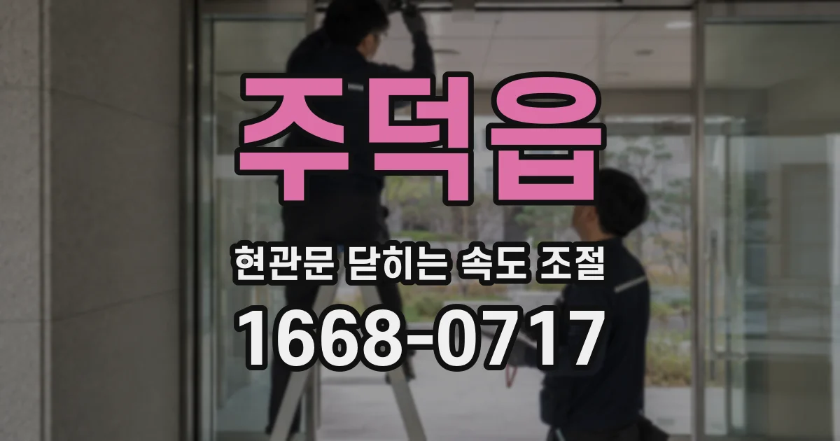 주덕읍 현관문 닫히는 속도 조절