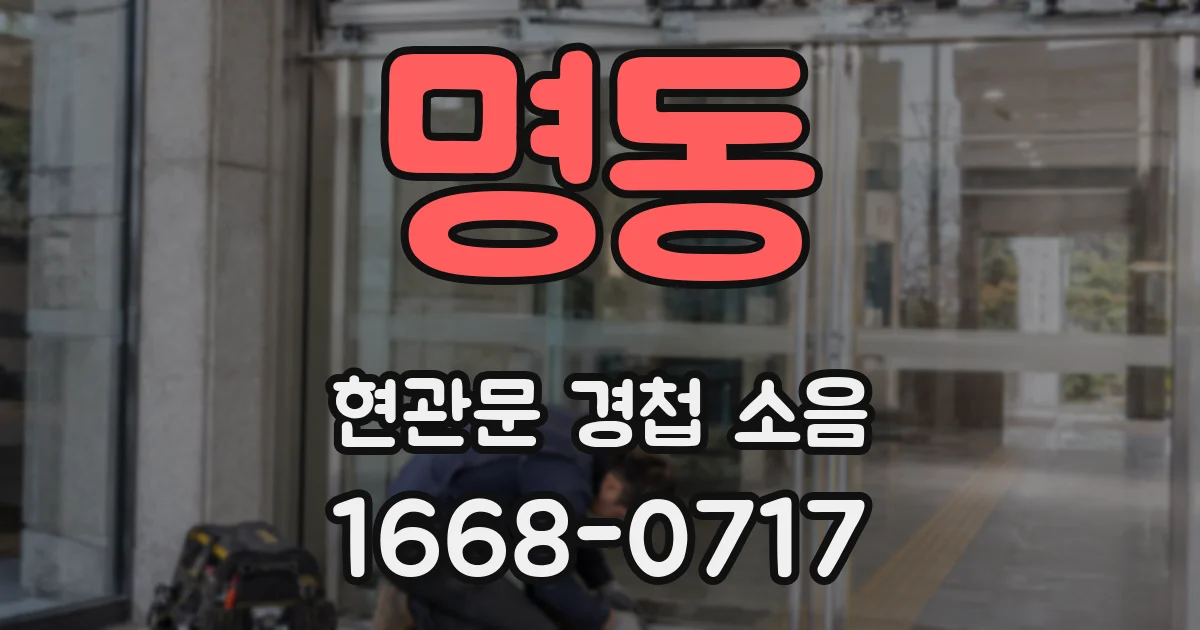 명동 현관문 경첩 소음