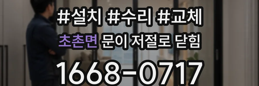 초촌면 문이 저절로 닫힘