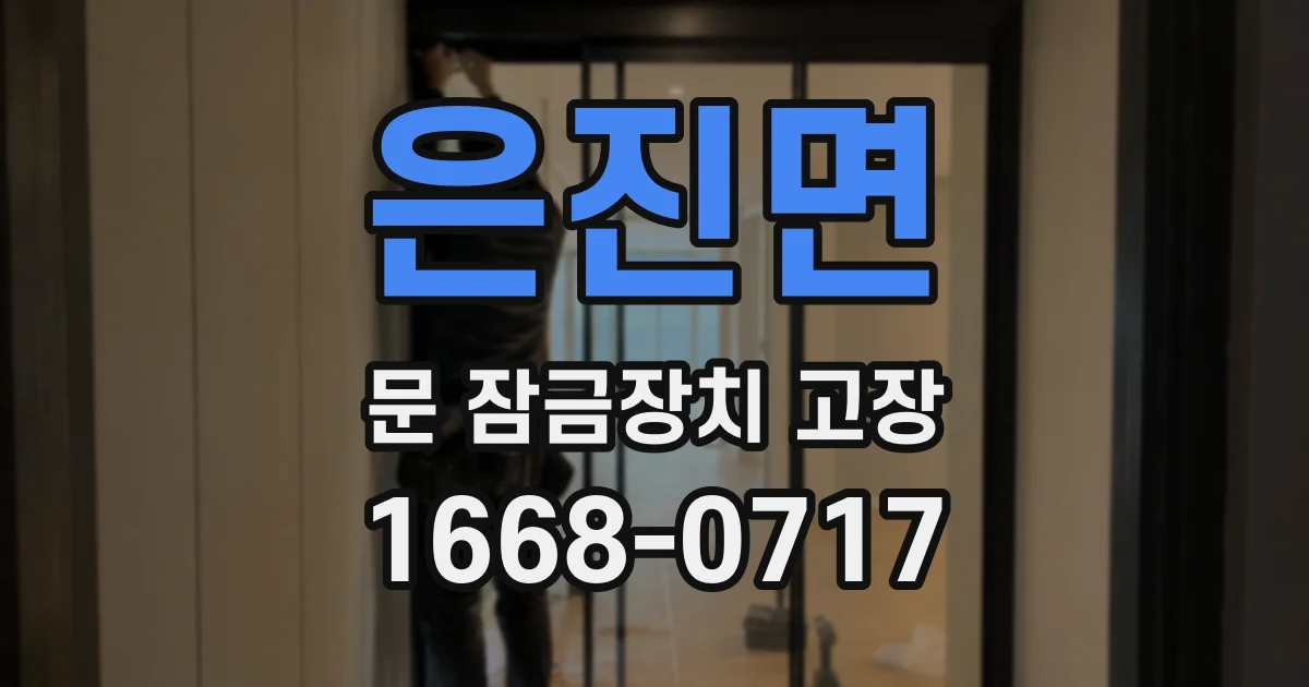 은진면 문 잠금장치 고장