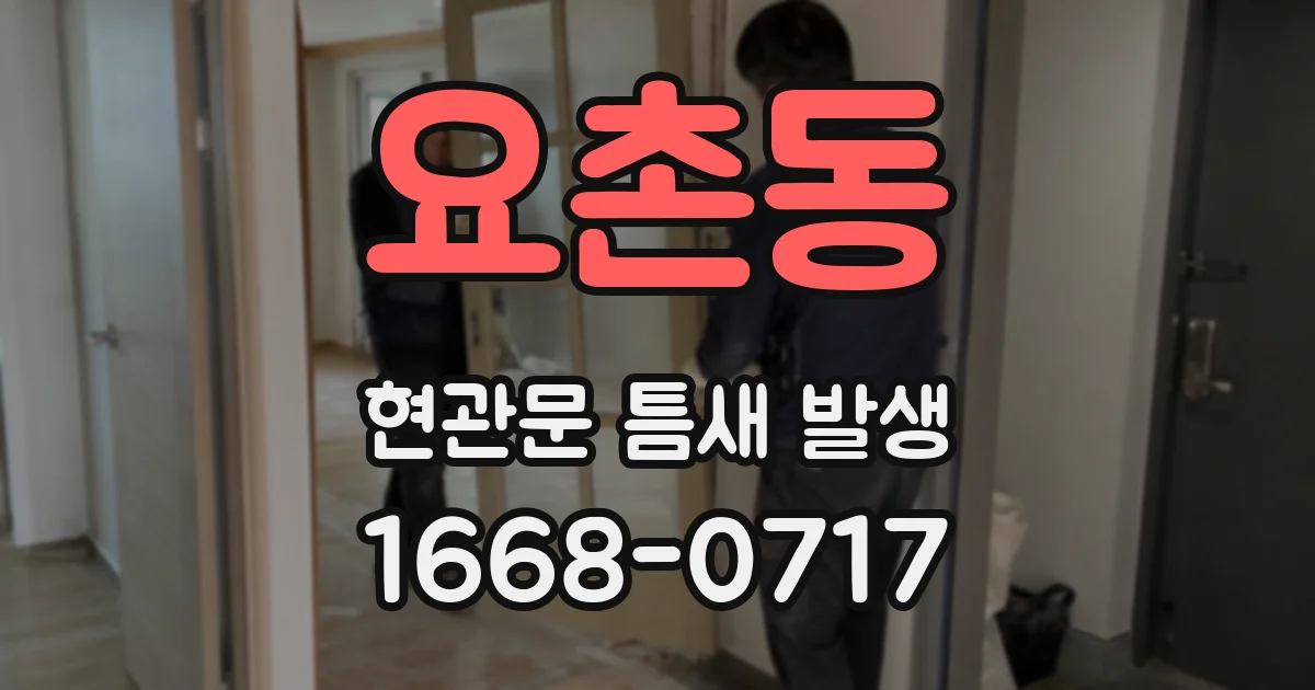 요촌동 현관문 틈새 발생