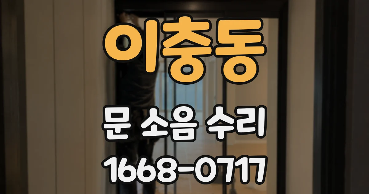 이충동 문 소음 수리