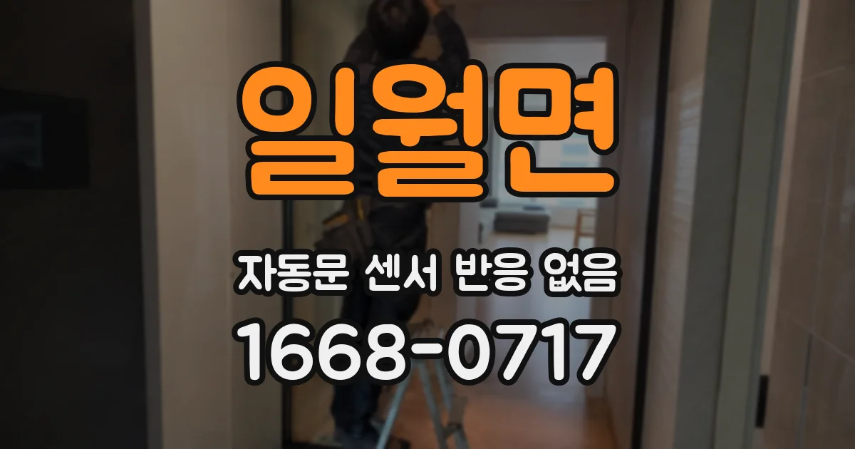 일월면 자동문 센서 반응 없음