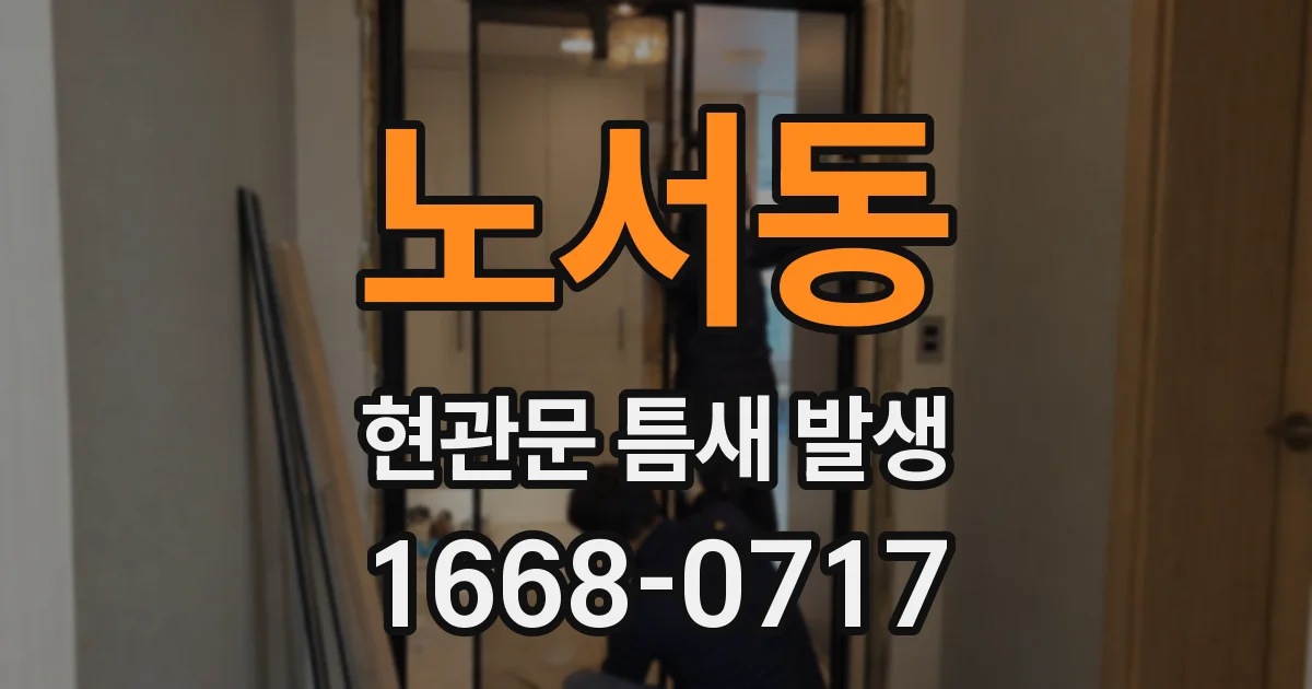 노서동 현관문 틈새 발생