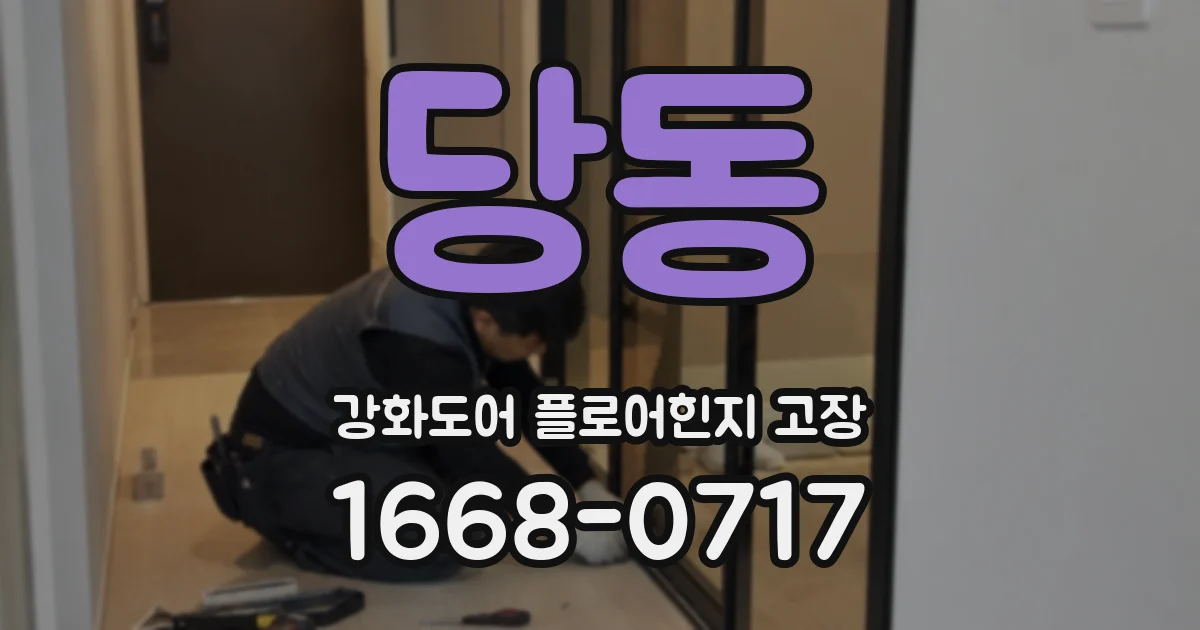 당동 강화도어 플로어힌지 고장