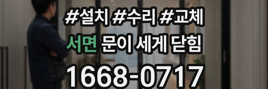 서면 문이 세게 닫힘