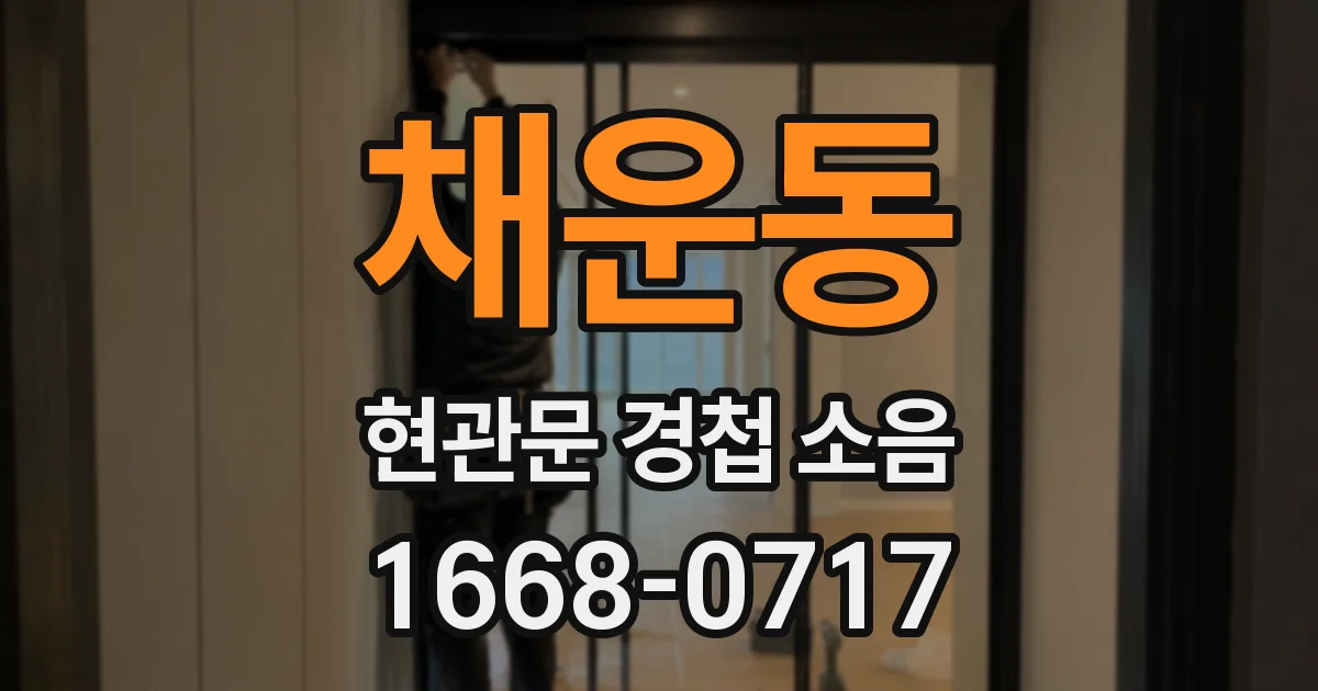 채운동 현관문 경첩 소음