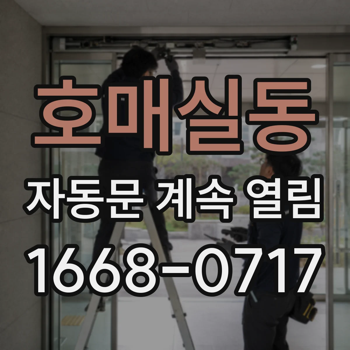 호매실동 자동문 계속 열림