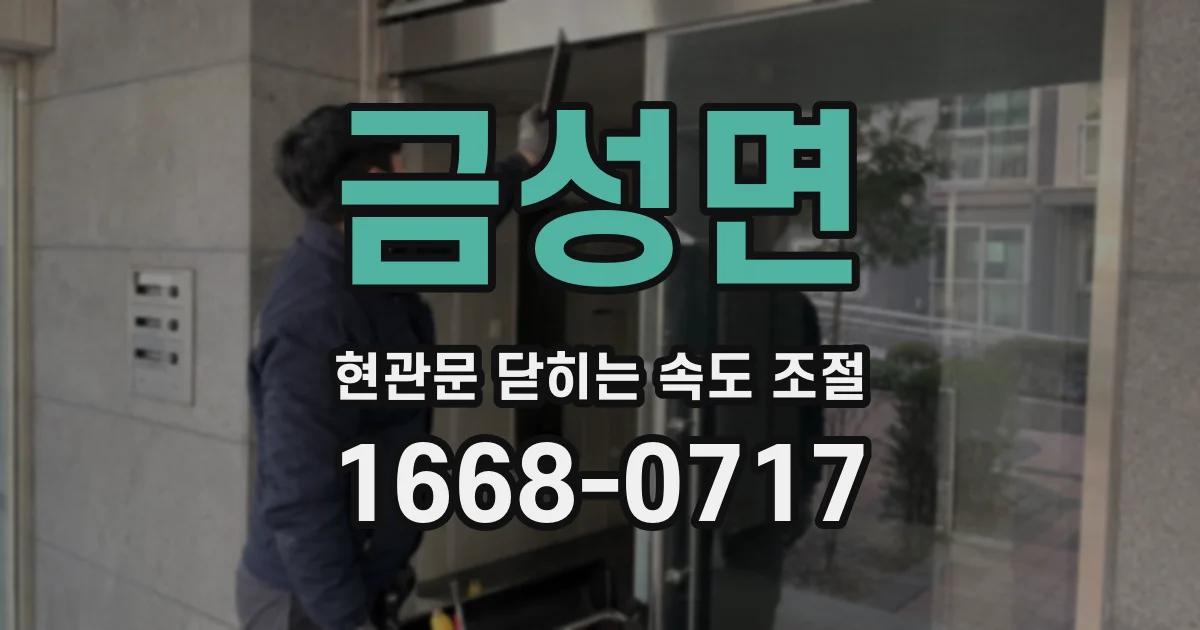 금성면 현관문 닫히는 속도 조절