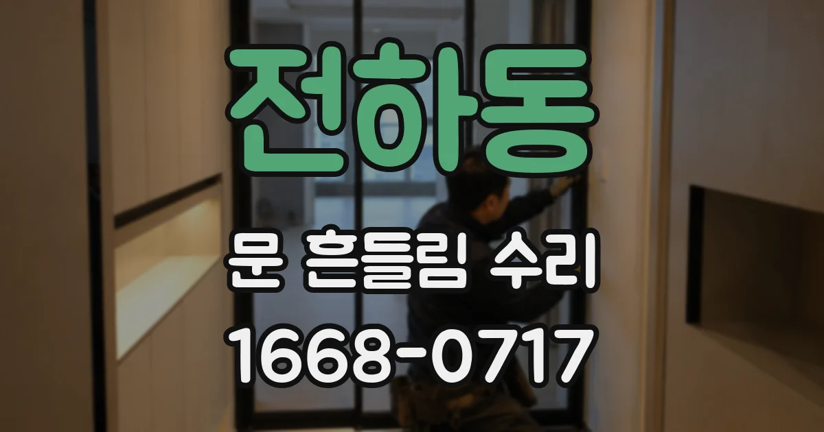 전하동 문 흔들림 수리