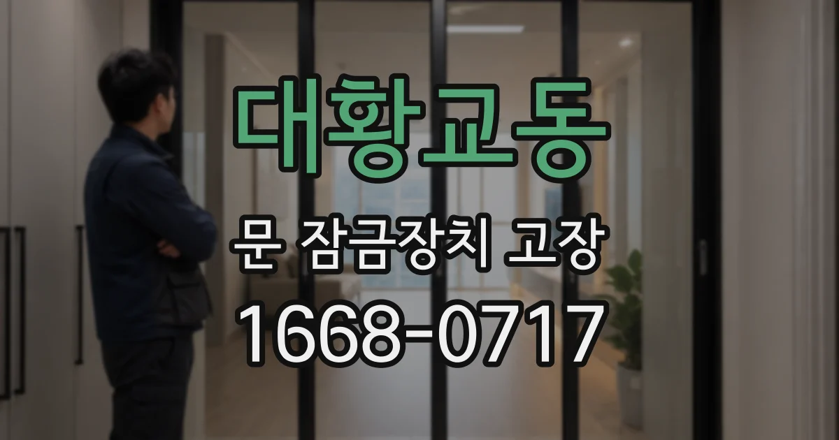 대황교동 문 잠금장치 고장