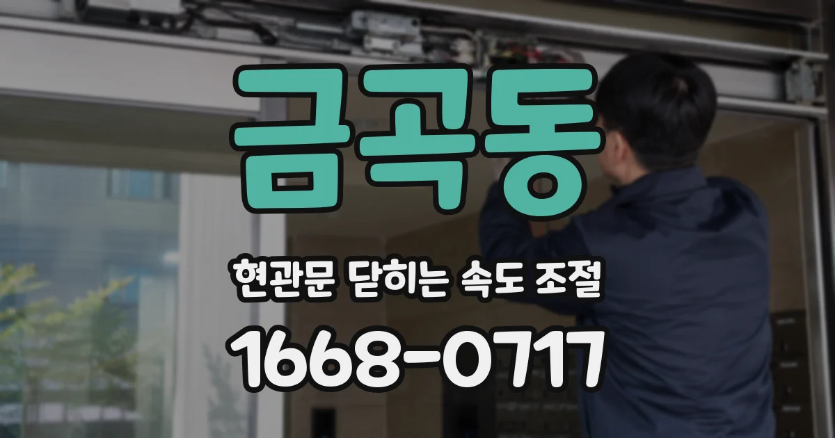 금곡동 현관문 닫히는 속도 조절