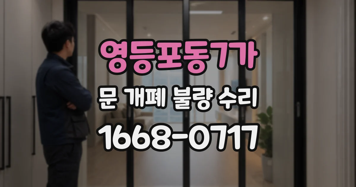 영등포동7가 문 개폐 불량 수리