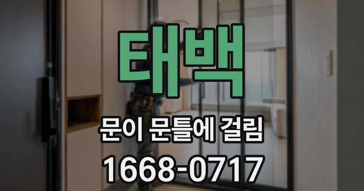 태백 문이 문틀에 걸림