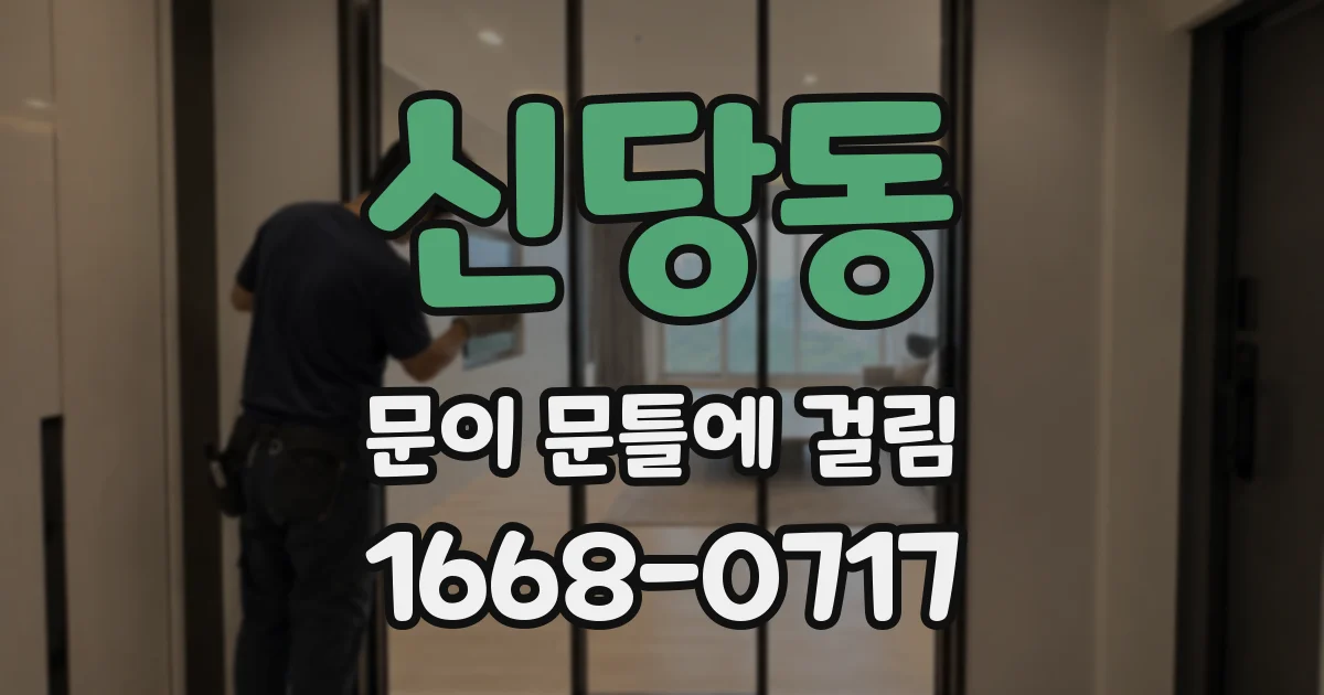 신당동 문이 문틀에 걸림