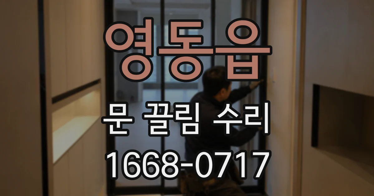 영동읍 문 끌림 수리
