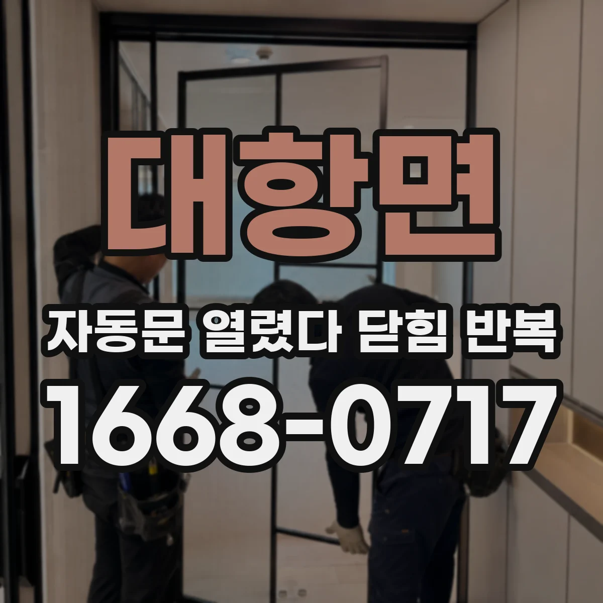 대항면 자동문 열렸다 닫힘 반복