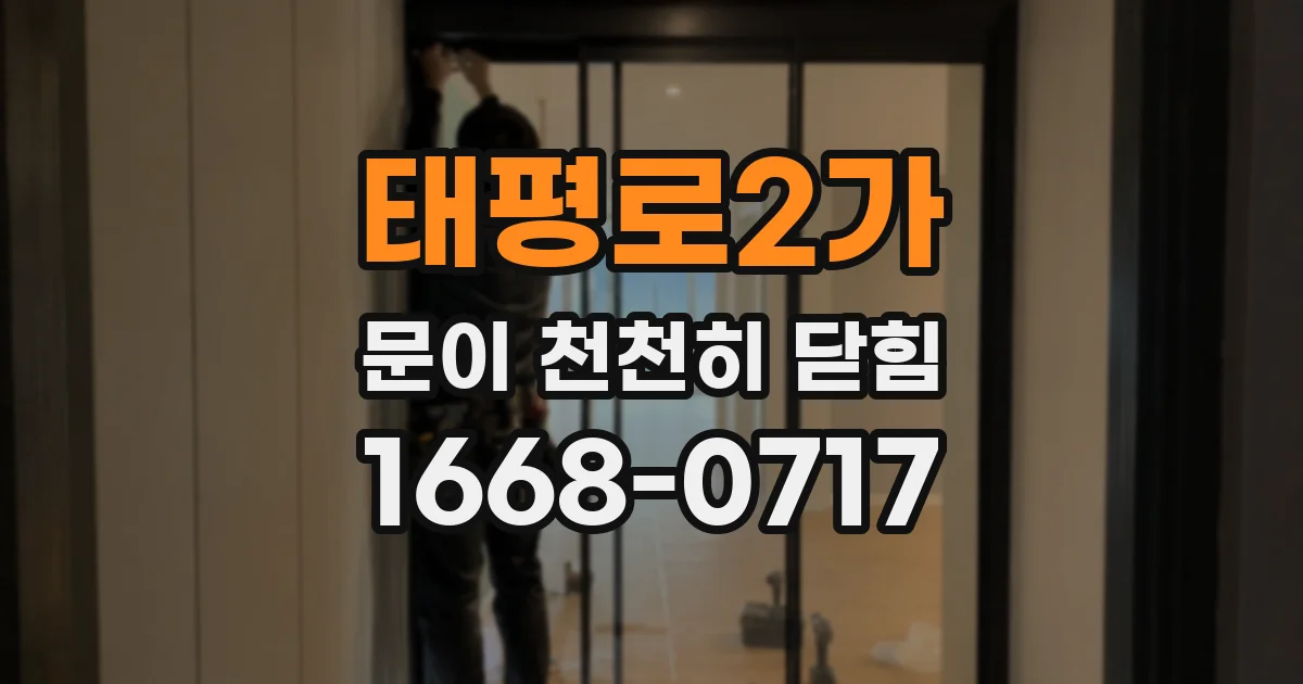 태평로2가 문이 천천히 닫힘