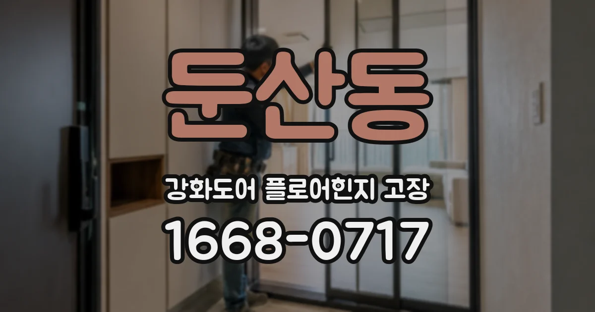 둔산동 강화도어 플로어힌지 고장