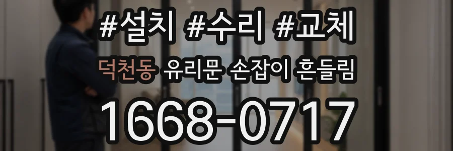 덕천동 유리문 손잡이 흔들림
