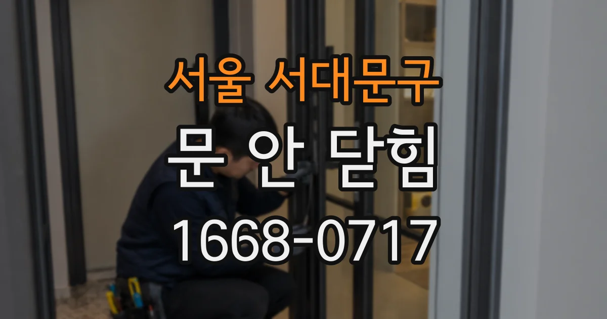 서울 서대문구 문 안 닫힘