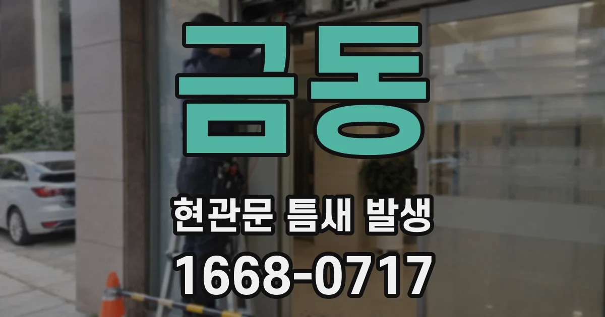 금동 현관문 틈새 발생