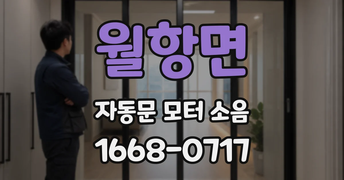 월항면 자동문 모터 소음