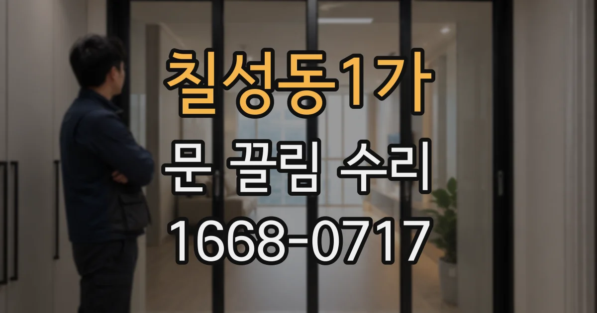 칠성동1가 문 끌림 수리