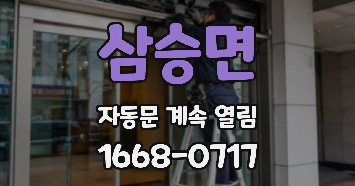삼승면 자동문 계속 열림