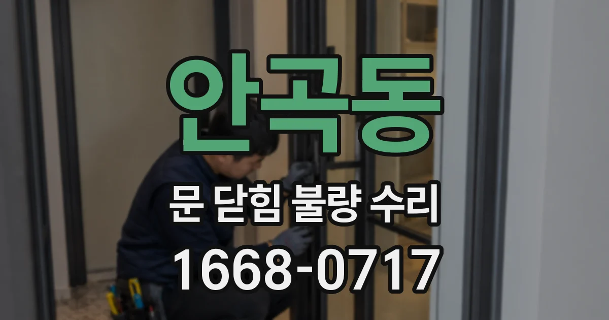 안곡동 문 닫힘 불량 수리