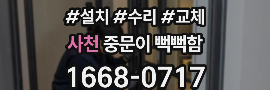 사천 중문이 뻑뻑함