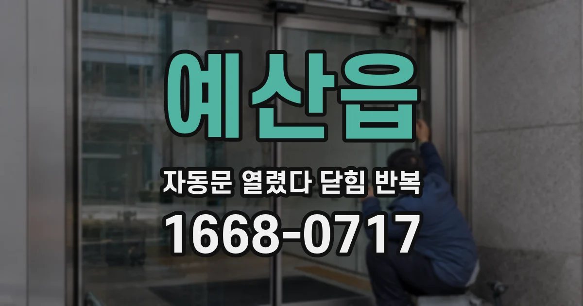 예산읍 자동문 열렸다 닫힘 반복 증상은 열림과 닫힘이 연달아 일어나거나, 정지 후 다시 작동하면서 나타납니다.