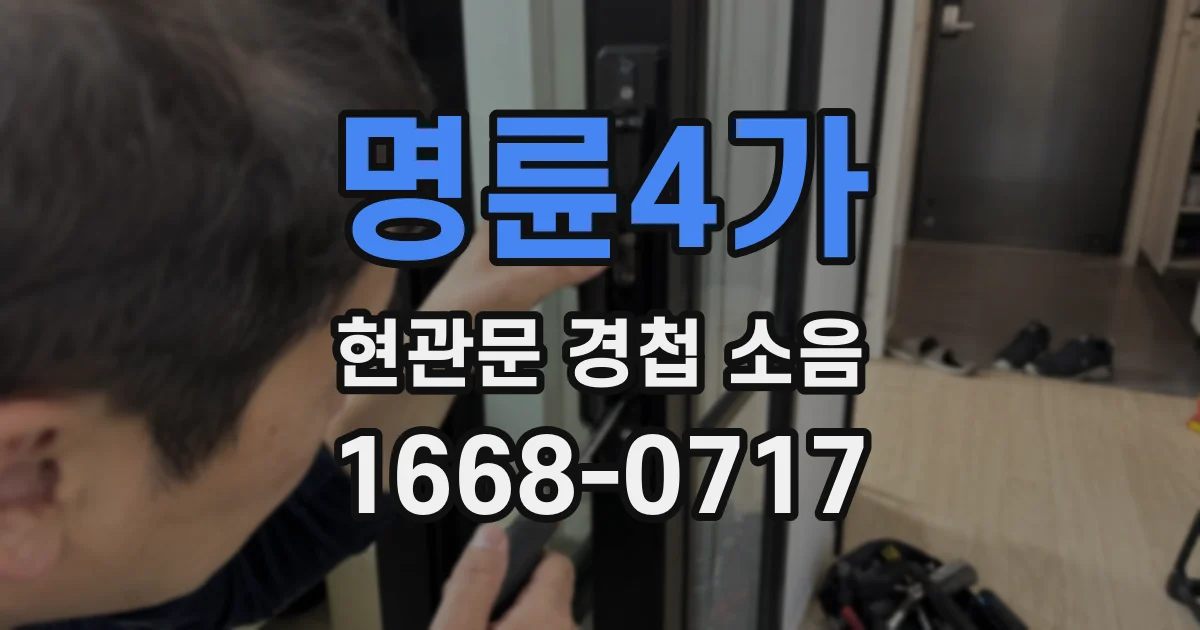 명륜4가 현관문 경첩 소음