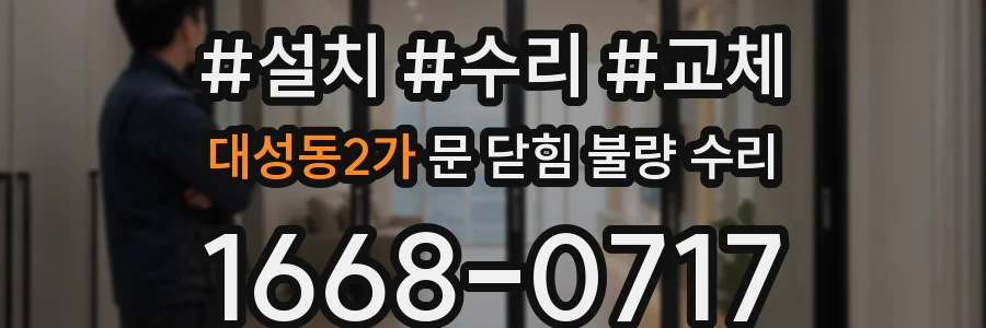 대성동2가 문 닫힘 불량 수리