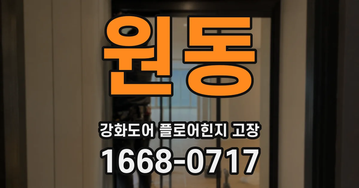 원동 강화도어 플로어힌지 고장