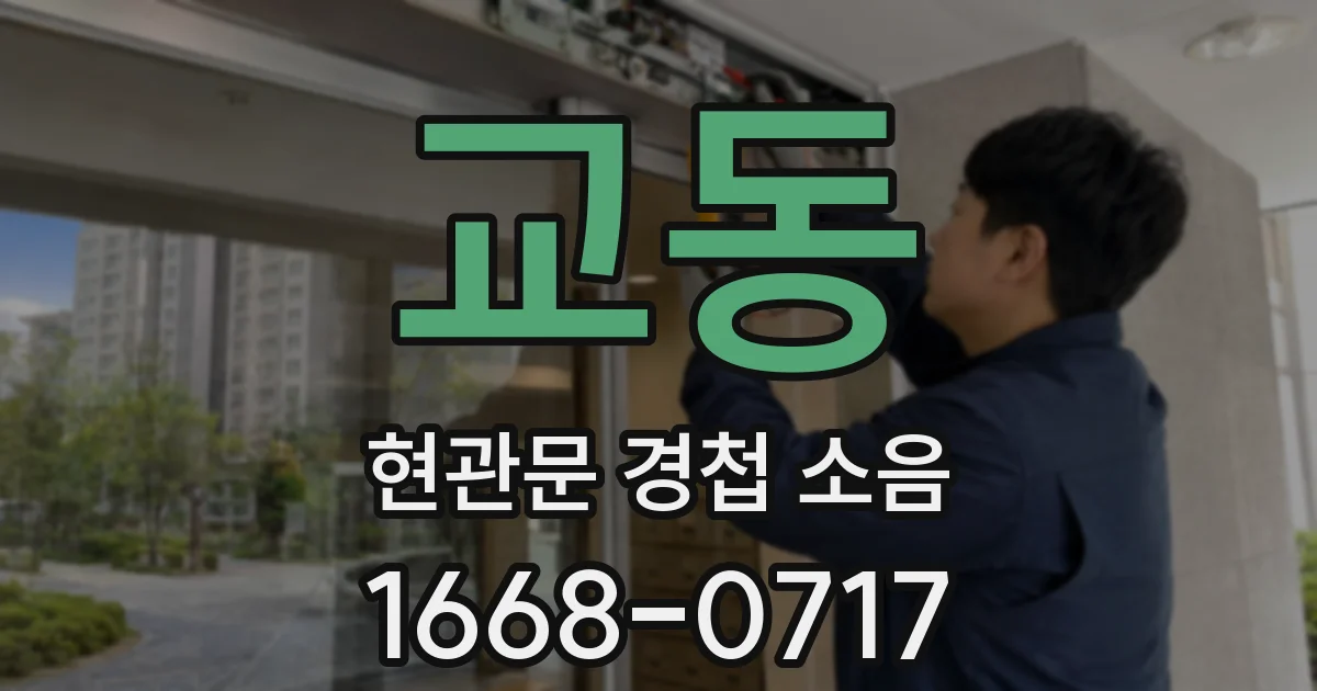 교동 현관문 경첩 소음
