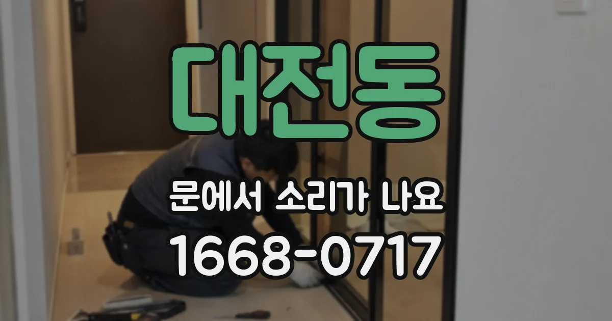 대전동 문에서 소리가 나요