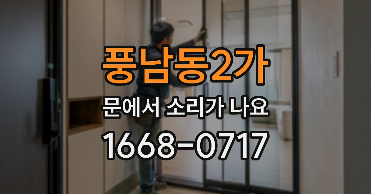 풍남동2가 문에서 소리가 나요