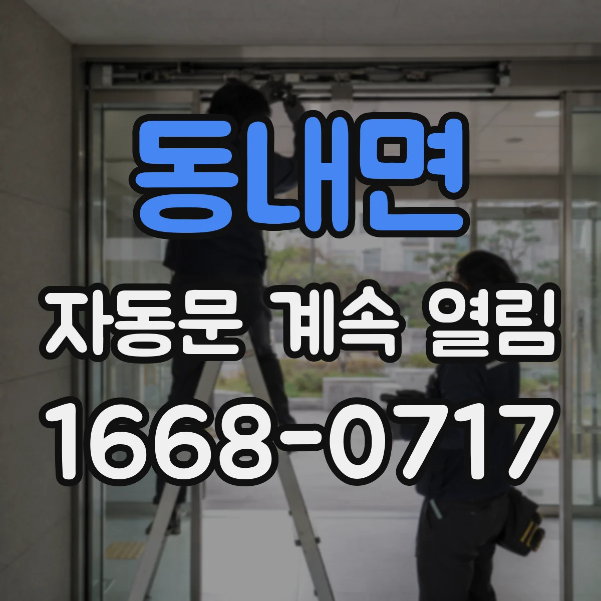 동내면 자동문 계속 열림