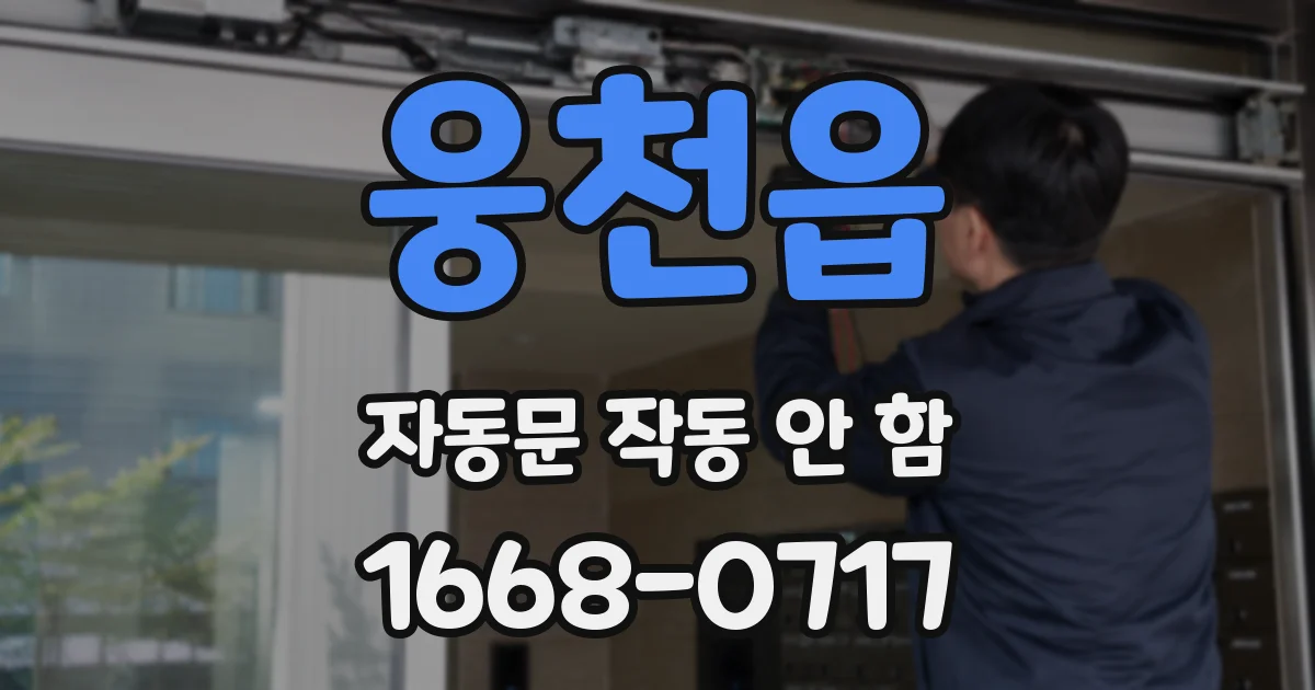 웅천읍 자동문 작동 안 함