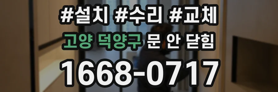 고양 덕양구 문 안 닫힘