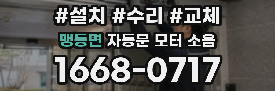 맹동면 자동문 모터 소음