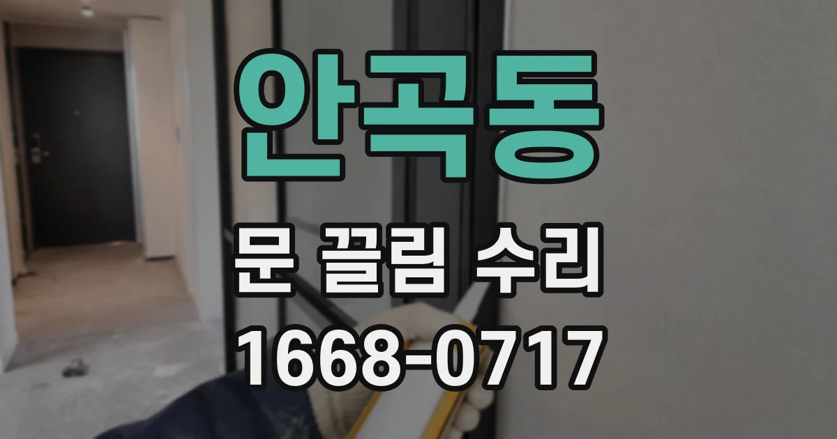 안곡동 문 끌림 수리