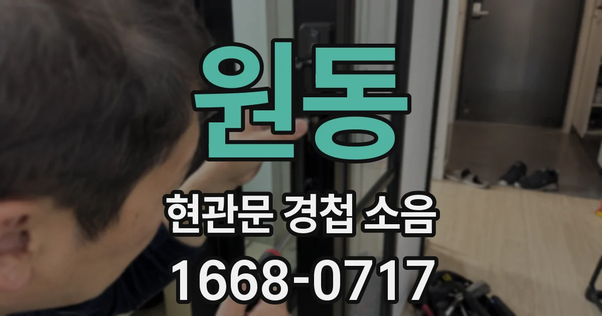 원동 현관문 경첩 소음