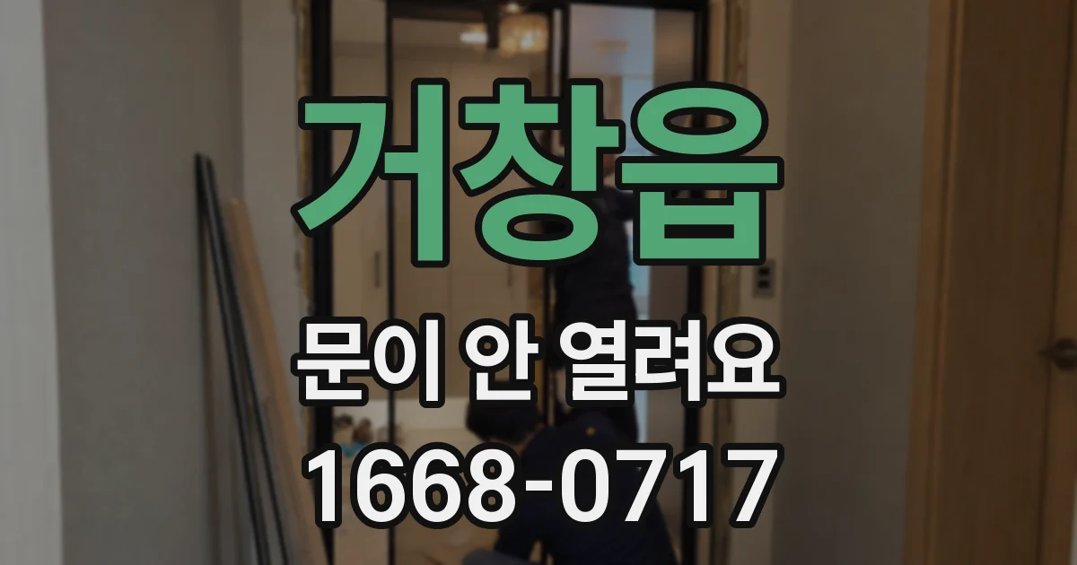 거창읍 문이 안 열려요