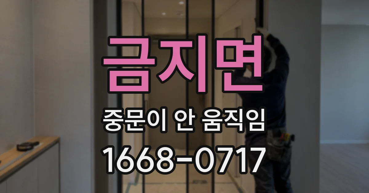 금지면 중문이 안 움직임