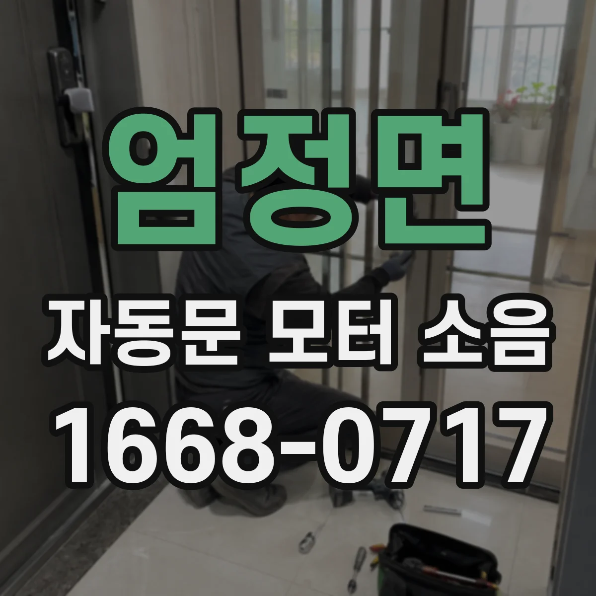엄정면 자동문 모터 소음
