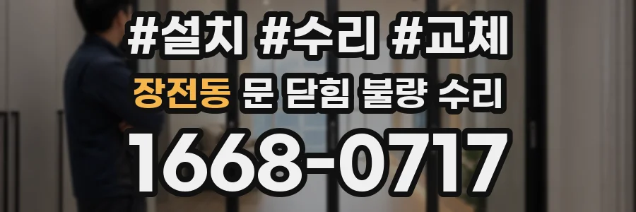 장전동 문 닫힘 불량 수리